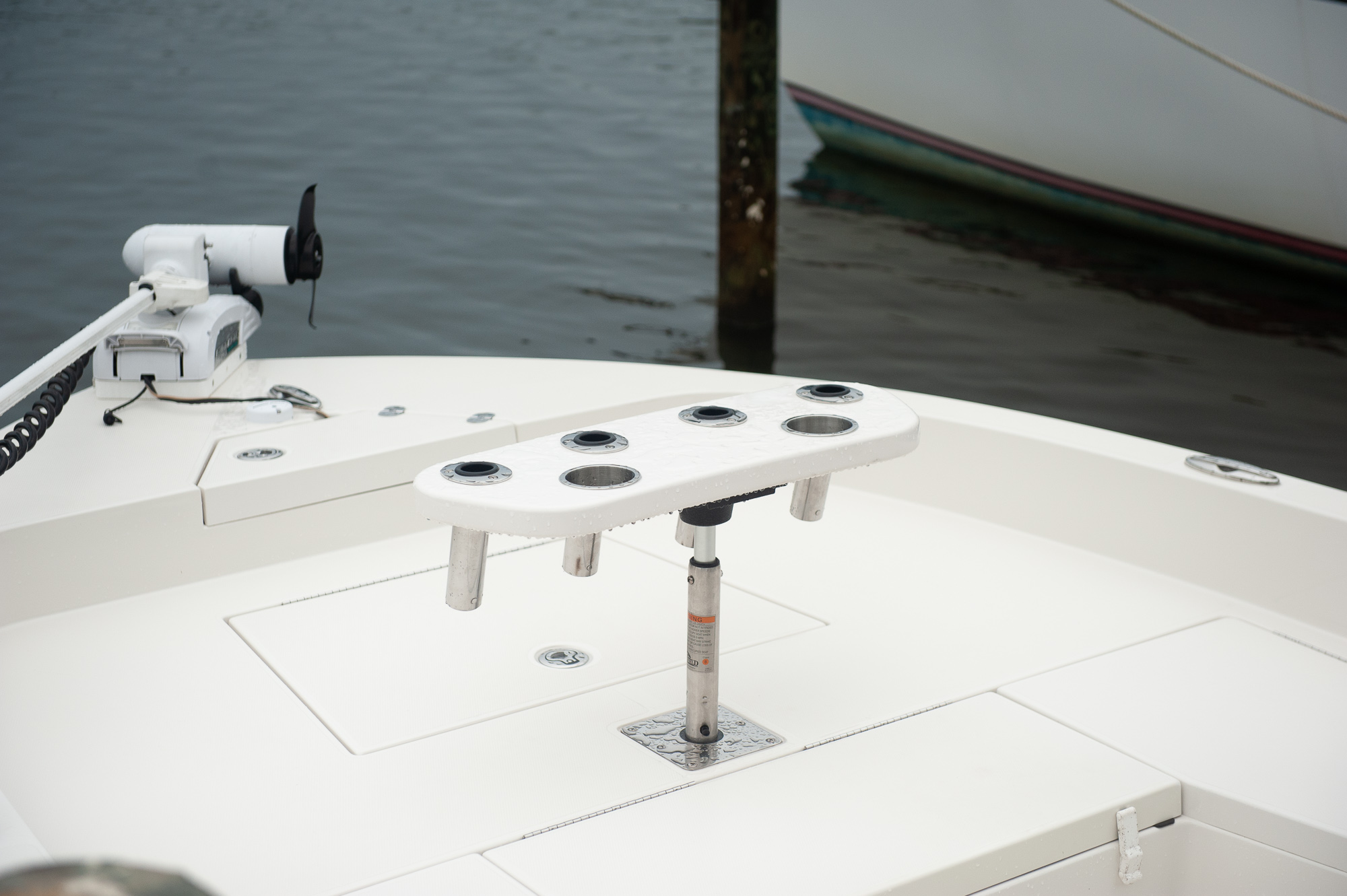Bay Boat Bow Rocket Launcher instantly adds rod holders to bay boats